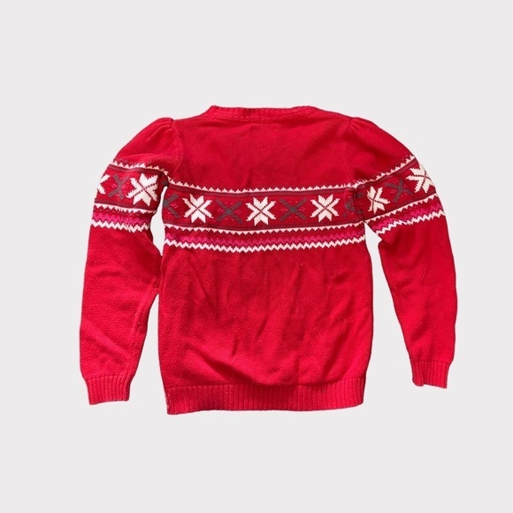 𝅺oshkosh | Girl's Red Knit Christmas Sweater - Picture 3 of 3